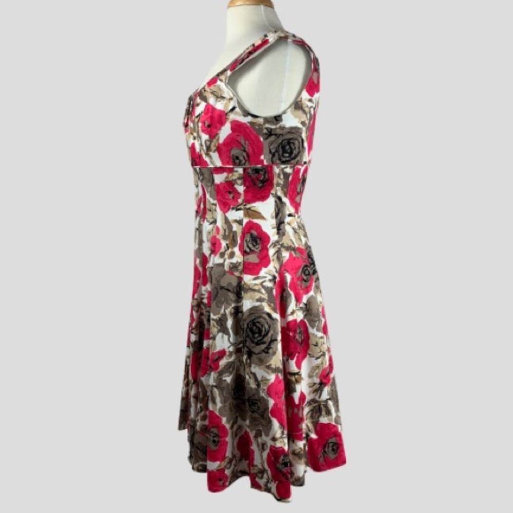 Maggy L Womens Sheath Dress Brown/Pink/Tan/White - Picture 3 of 8